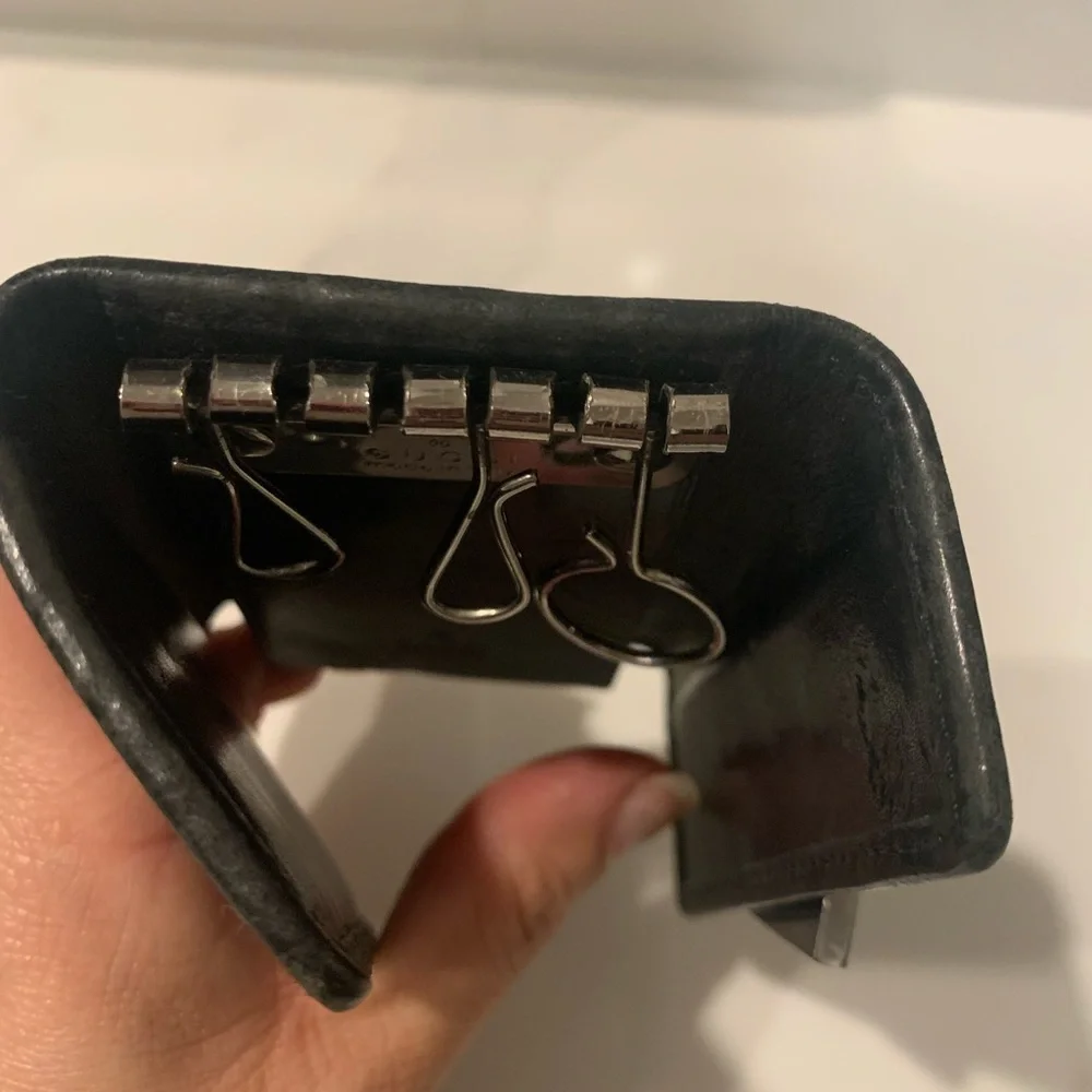 Vintage Gucci GG logo black Canvas and Leather Key Case Holder Wallet Organizer - Picture 11 of 12